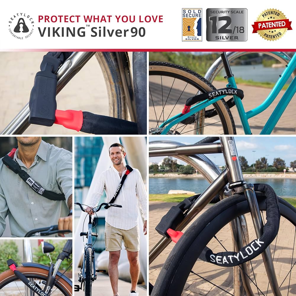Seatylock VL110　Viking 自転車チェーンロック 鍵付き Amazon.co.jp: Seatylock Viking 自転車チェーンロック 鍵付き
